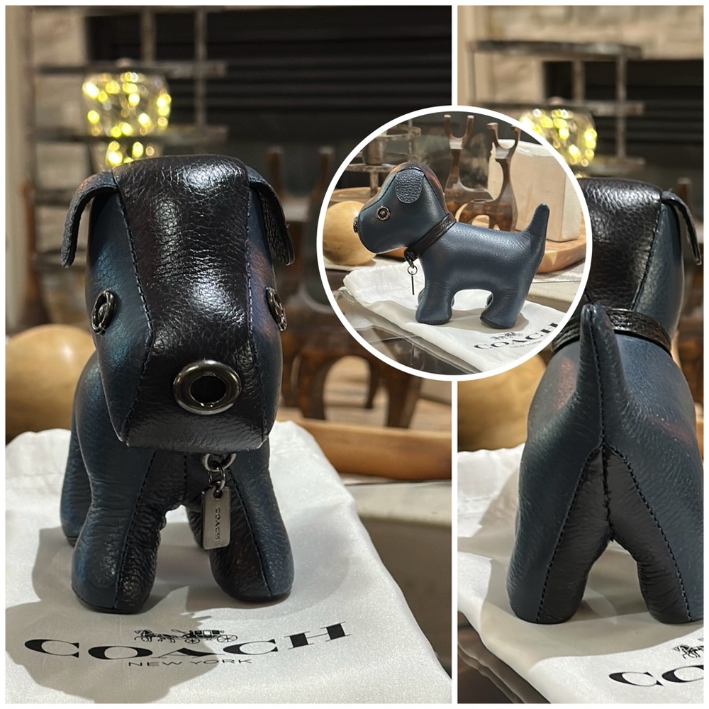 Authentic COACH Dog Paperweight in Blue, EUC